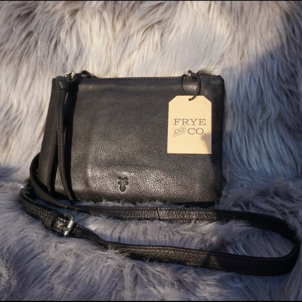 Frye Black Leather Crossbody
